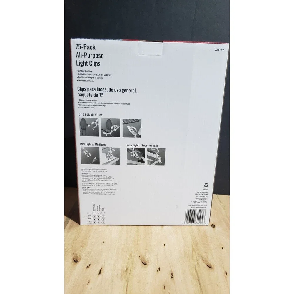 Home Accents Holiday 75-Pack All Purpose Light Clips